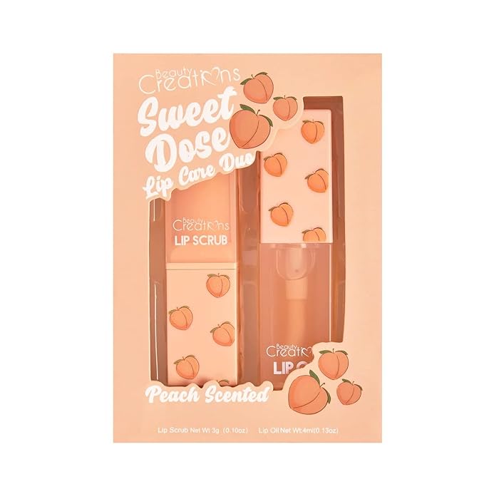 Lip Care Scrub and Lip Oil Duo Peach Scented-VivaGrace Women