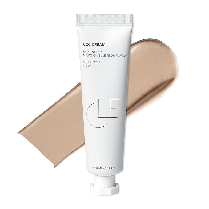CLE Cosmetics CCC Cream (Warm Light 106 / SPF 50) - Color Correcting With Sunscreen - Lightweight, Hydrating Foundation - BB & CC Hybrid - Light to Medium Coverage - 1 fl oz-VivaGrace Women