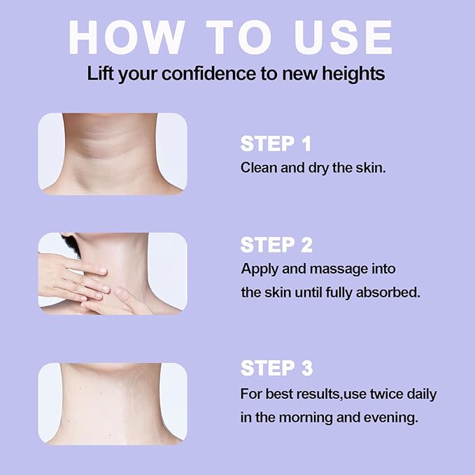 Neck Firming Cream, Neck Tightening Cream, Tighten and Lift Neck Cream, Neck Creams for Tightening and Firming Sagging Skin, Help Reduce Fine Lines & Wrinkles-VivaGrace Women