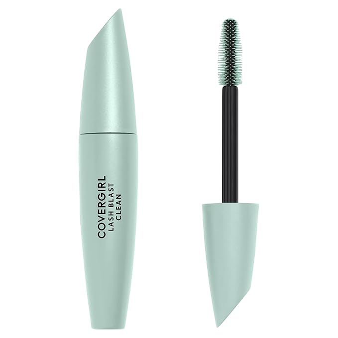 CoverGirl Lash Blast Clean Volume Mascara, Vegan Formula, Volumizing, Smudge-Proof, Cruelty Free, Black Brown, 1 Count