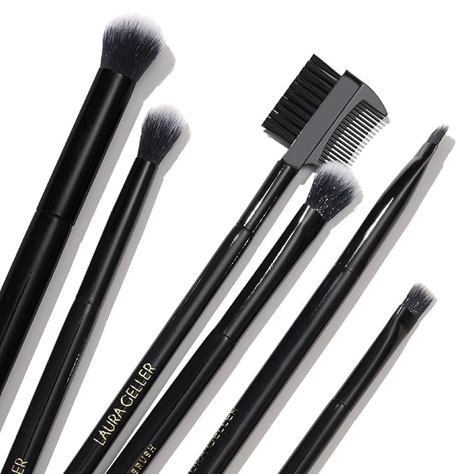 LAURA GELLER NEW YORK All-Over Eye Shadow Brush, Black Wooden Handle-VivaGrace Women