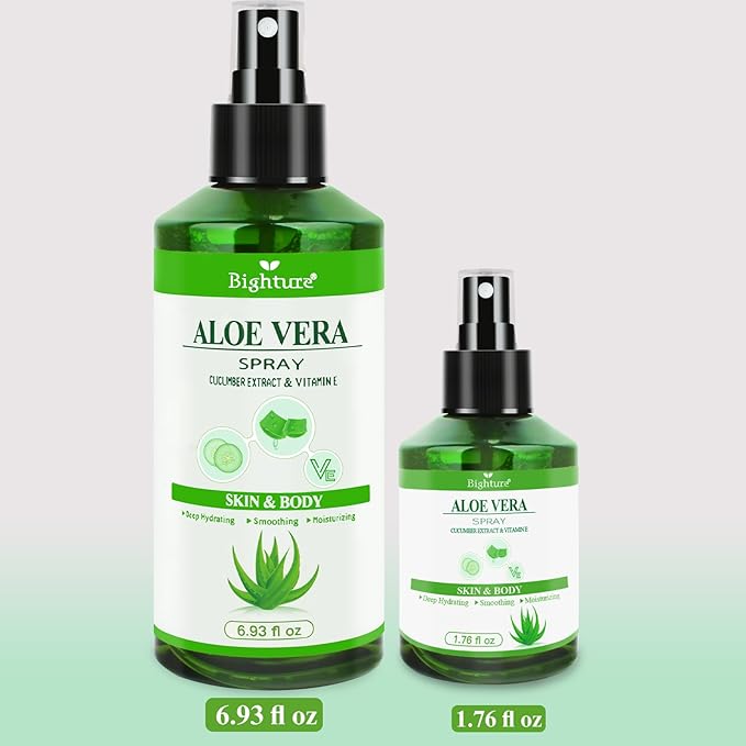 Aloe Vera Spray for Hydrating Nourishing Facial Skin in Winter, Aoe Vera Spray Extract from Freshly-cut Aloe and Cucumber Essence for Moisturizing Skin, Fast Absorbing, Easy to carry, 1.73 oz-VivaGrace Women