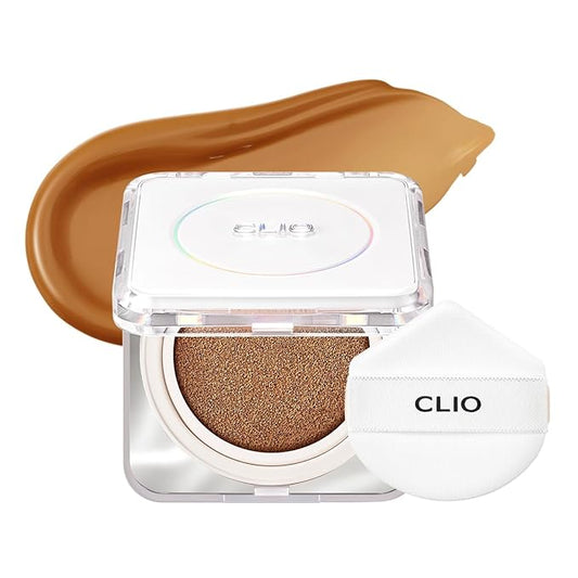 CLIO Kill Cover Founwear Cushion The Original – 20 Shades, Buildable Light to Medium Coverage, Natural Finish, Korean Makeup Foundation, Long-Lasting Skin Fit, 34C PECAN-VivaGrace Women