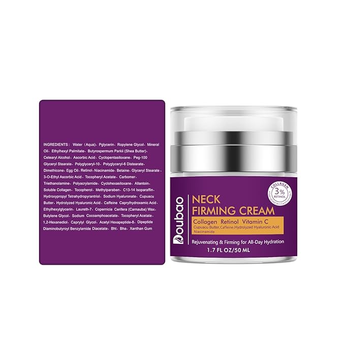 Advanced Neck Firming Cream – 3% Retinol & Hyaluronic Acid for Wrinkle Reduction, Lifting & Skin Tightening – Anti-Aging Moisturizer for Face, Neck & Décolleté – Deep Hydration, 3.4 FL(2 bottle)-VivaGrace Women