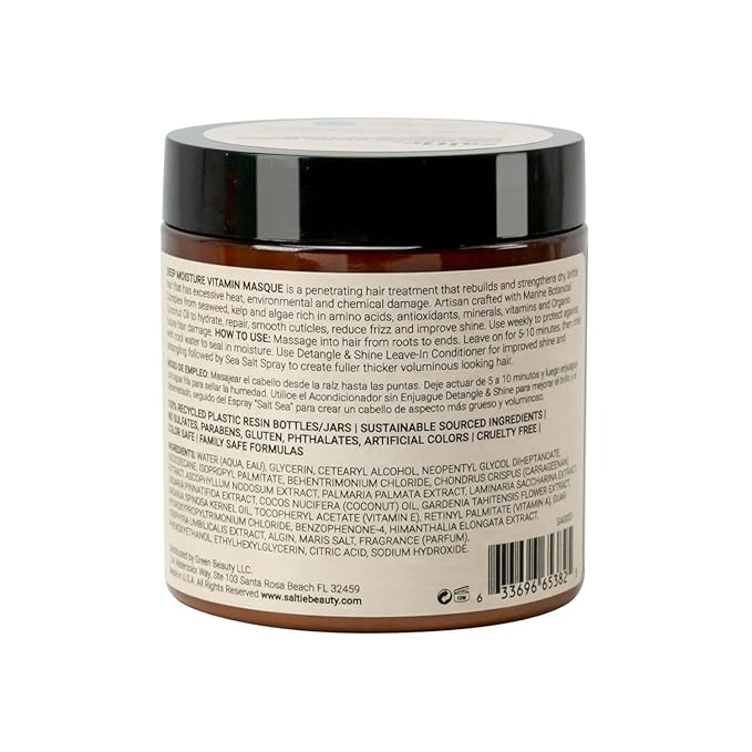 Deep Conditioning Moisture Vitamin Hair Mask with Organic Coconut Oil - Restores Dry Damaged - Repairs damage - reduces frizz - improves scalp circulation - Silicone Free-VivaGrace Women