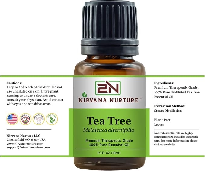 Tea Tree Essential Oil 100% Pure Premium Therapeutic Grade, Undiluted - Aromatherapy Diffuser for Calm and Relaxation, Skin Care, Hair Care-VivaGrace Women