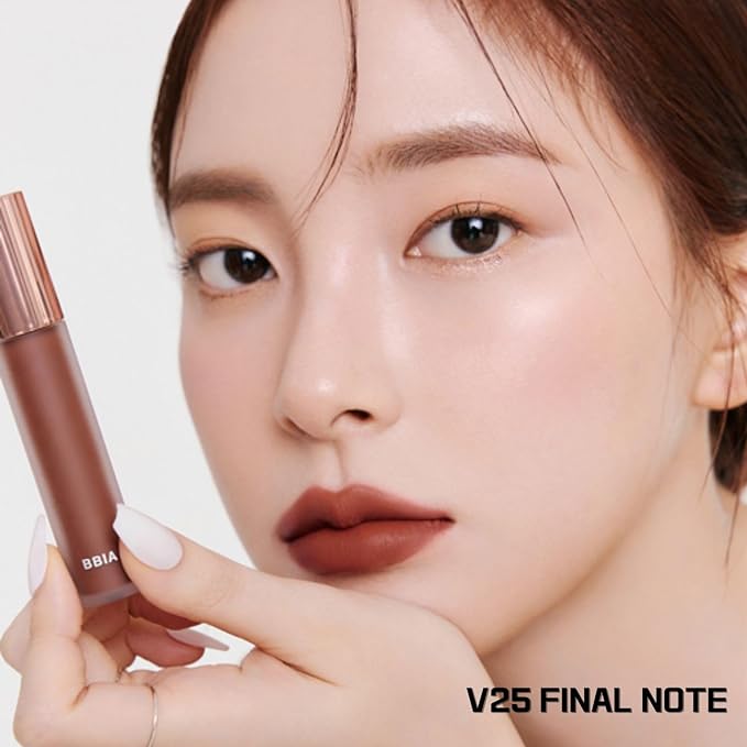 BBIA Last Velvet Tint - Soft & Creamy Matte Finish Lip Stain, Blur Effect with Velvety Texture, Long-Lasting, High Pigment, Lightweight, Non-Drying, Vegan, Korean Lip Makeup (V24 TRENDY NOTE)-VivaGrace Women