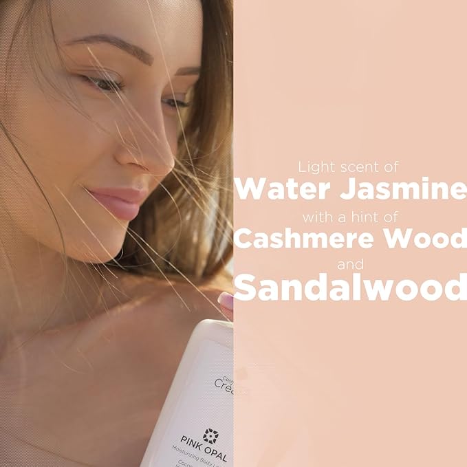 Pink Opal Moisturizing Body Lotion with Coconut Butter and Hyaluronic Acid, 8.5 fl. oz.-VivaGrace Women