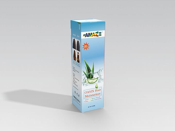 Oasis Hair Moisturizer, 300ml Natural with Aloe Vera, Detangles, Softens, Effectively Moisturizes Hair, Improves Manageability, Prevents Breakage, Promotes Hair Growth, Creamy in Pump Bottle-VivaGrace Women