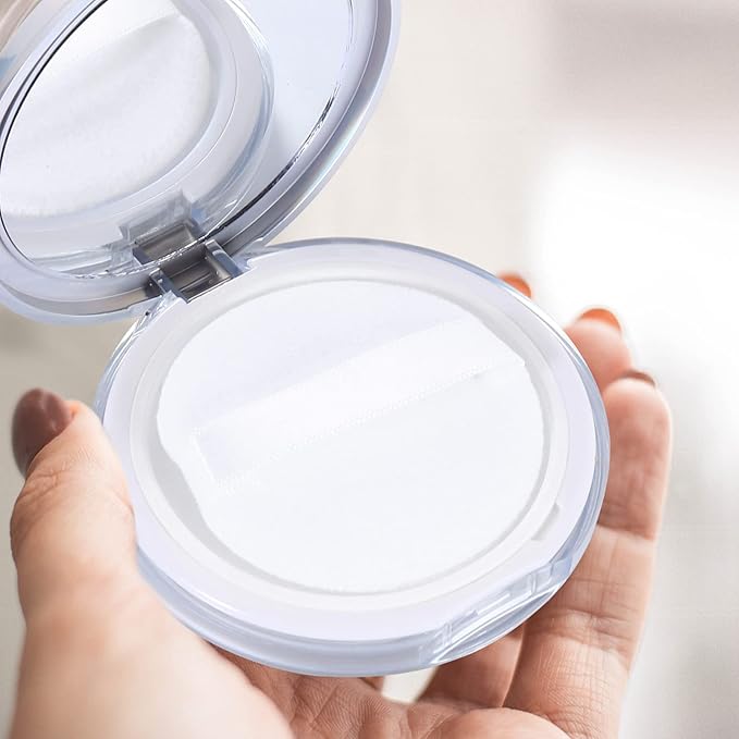Artibetter Empty Reusable Powder Box 2pcs Loose Powder Containers with Elasticated Net Sifter, Mirror and Puff 5g Loose Powder Compact Case Air Cushion Case for DIY Makeup and Travel ( ) Travel Powder-VivaGrace Women