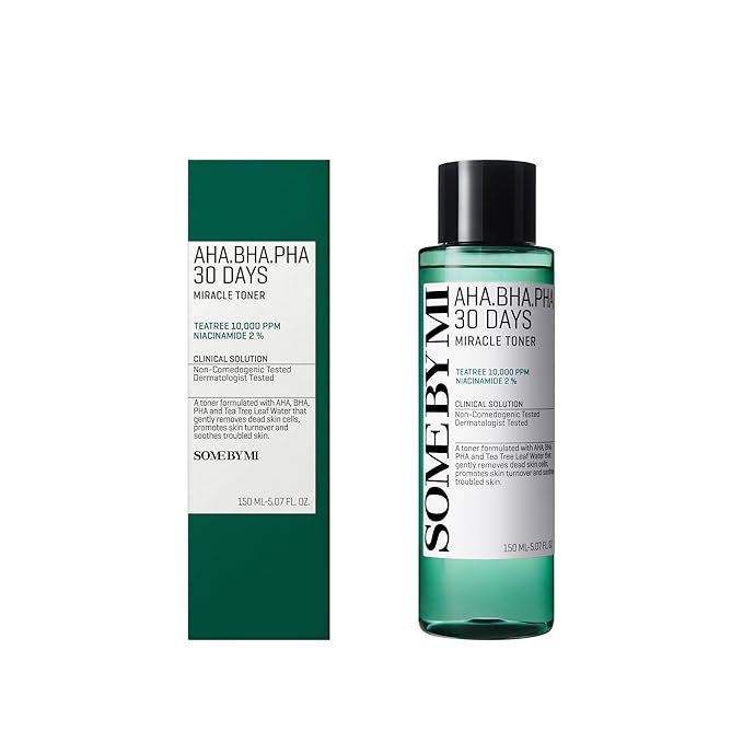 SOME BY MI AHA BHA PHA 30 Days Miracle Toner – 5.07oz, 150ml – Korean Salicylic Acid Exfoliating Face Toner for All Skin Types – Daily Pore Care & Oil Control with 2% Niacinamide – Korean Skin Care-VivaGrace Women