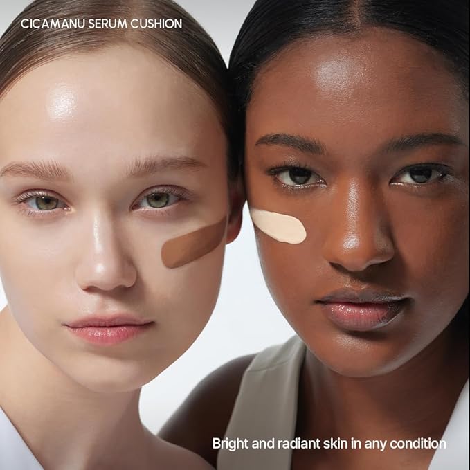 Parnell Cicamanu Serum Cushion 51W Plum Truffle0.52 fl oz | Hydrating Serum Foundation for Soothing, Pore Blurring & Radiant Glass Skin | Lightweight Korean Cushion for Sensitive Skin | K-Beauty-VivaGrace Women
