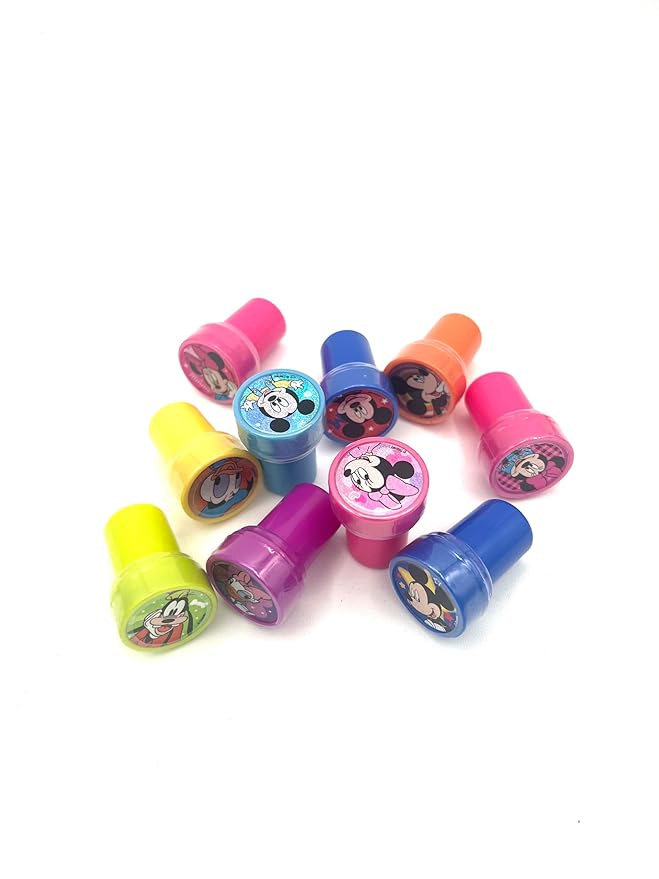 Disney Mickey and Minnie Lip Balm Bundle with 4 Lip Balms in Assorted Flavors - Bonus 1 Assorted Disney Stamp-VivaGrace Women