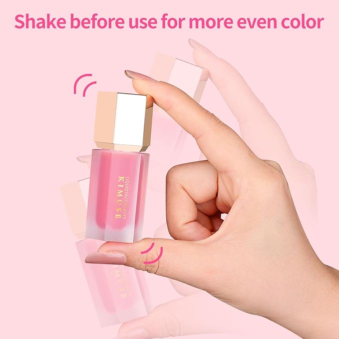 KIMUSE Soft Cream Blush Makeup, Liquid Blush for Cheeks, Weightless, Long-Wearing, Smudge Proof, Natural-Looking, Dewy Finish-VivaGrace Women