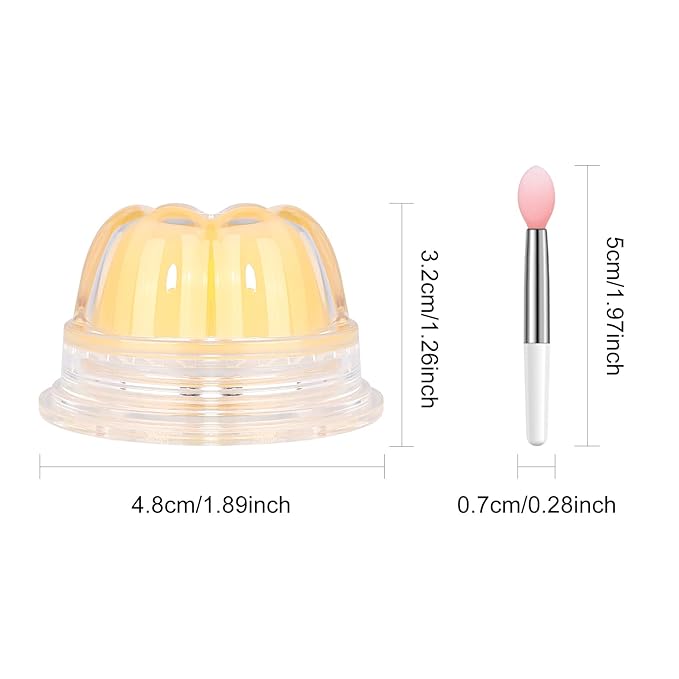 2Pc Jelly Lip Mask Overnight,Fruity Lemon Lip Sleeping Mask Day Night Repair Kawaii Lip Balm Hydrate Plump Dry Lip Scrubs Exfoliator,Lip Care Lip Moisturizer with Collagen-Lemon-VivaGrace Women