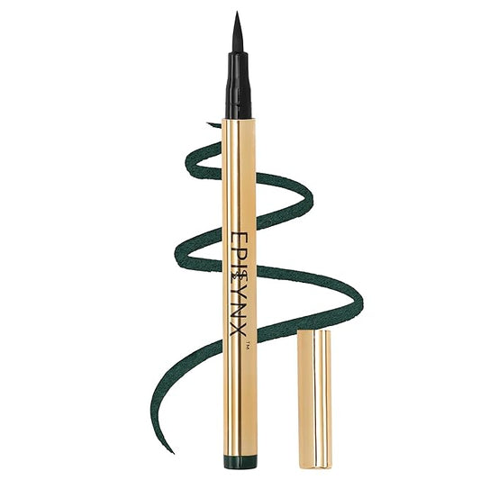 Waterproof Eyeliner - Smudge-Proof Liquid Eyeliner Pen with Precision Tip for Smooth, Long-Lasting Application - Vegan, Hypoallergenic & Gluten-Free Eye Liner - 2mL Green-VivaGrace Women