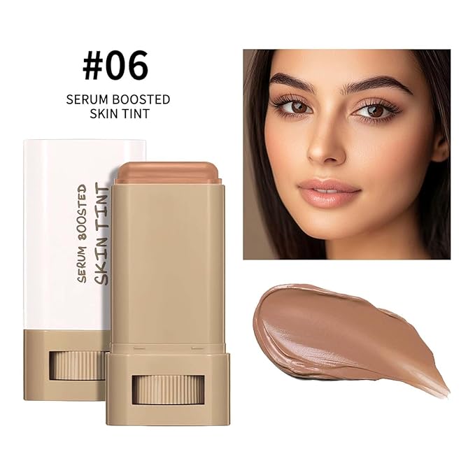 Beauty Balm Serum Boosted Skin Tint – Hydrating Tinted Moisturizer, Lightweight Solid Tinted Foundation Stick for Flawless, Sheer to Medium Coverage, Radiant & Dewy Finish, All-Day Wear (6#, 1)-VivaGrace Women