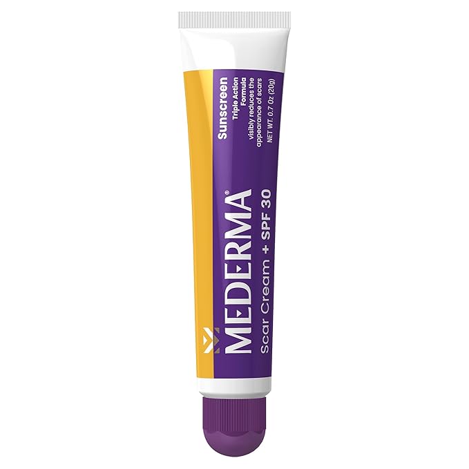 Mederma Scar Cream Plus SPF 30 - Advanced Scar Treatment, Protects from Sun Damage, Reduces Appearance of Scars from Acne, Burns, Surgery & Injury, 0.7 oz-VivaGrace Women