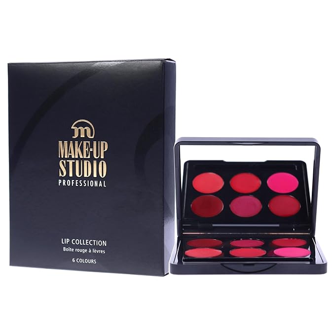 Lipcolourbox 6 Colours - Practical And Professional Lip Color Palette - Soft And Smooth Lips - Long Lasting Color And Shine- Pink - 1 Pc-VivaGrace Women