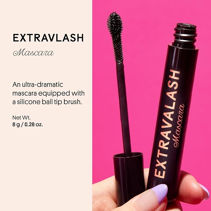 Winky Lux ExtravaLash Mascara, Voluminous and Lengthening - Black Mascara Eye Makeup