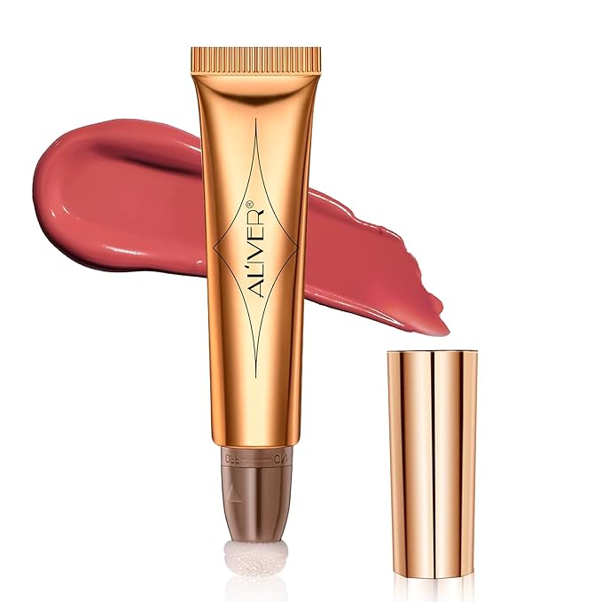 Blush Beauty Wand, Matte Face Blush with Cushion Applicator, Natural Silky Smooth Creamy Liquid Blush Wand, Lightweight Blendable Blush Stick for Cheek Lip, Cruelty-free-VivaGrace Women