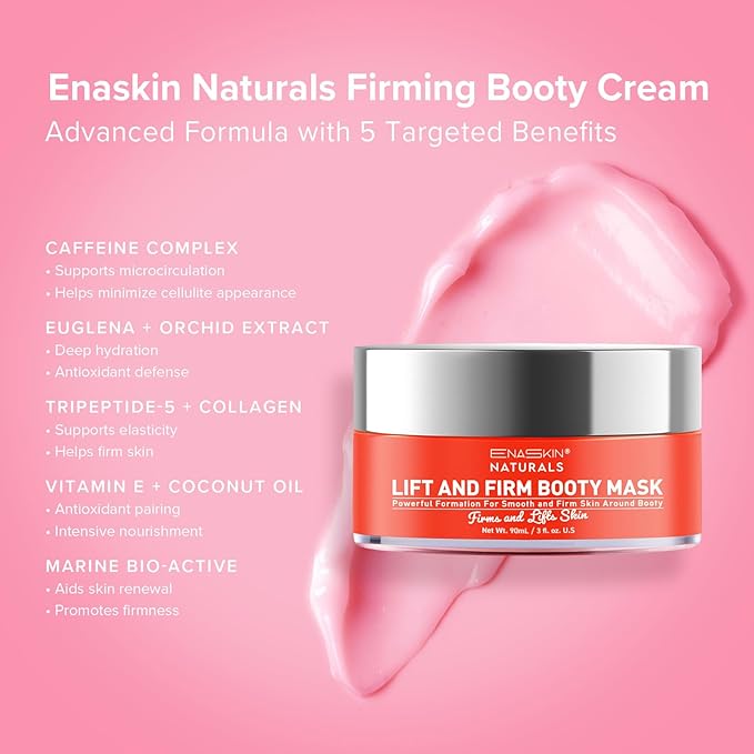 Enaskin Naturals Anti Cellulite Cream: Skin Firming and Tightening Lotion for Booty, Legs & Belly - Lifting Body Mask for Women Loose Skin, Lift & Firm Moisturizing Bum Bum Care-VivaGrace Women