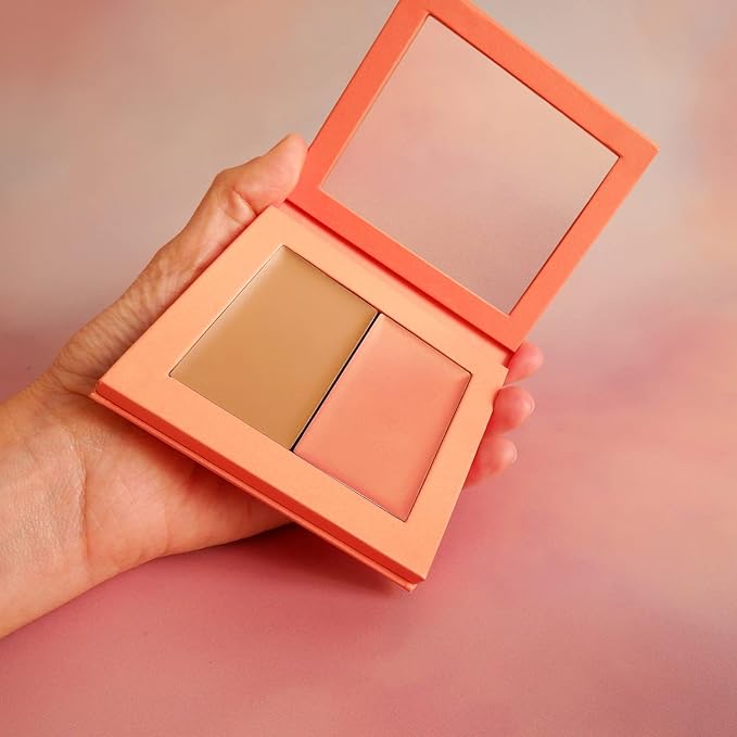 Makeup Cream Blush + Bronzer Refillable Palette - 8g - 0.282 Oz. - Long Lasting, Easy to Use, for a Radiant, Natural, Luminous Skin-VivaGrace Women