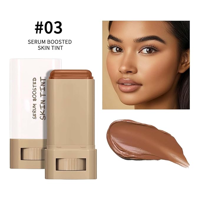 Beauty Balm Serum Boosted Skin Tint – Hydrating Tinted Moisturizer, Lightweight Solid Tinted Foundation Stick for Flawless, Sheer to Medium Coverage, Radiant & Dewy Finish, All-Day Wear (3#, 1)-VivaGrace Women