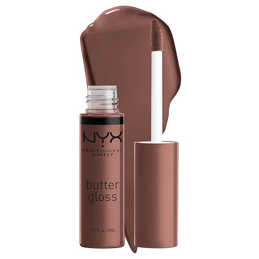 NYX PROFESSIONAL MAKEUP Butter Gloss, Non-Sticky Lip Gloss - Ginger Snap (Chocolate Brown)-VivaGrace Women
