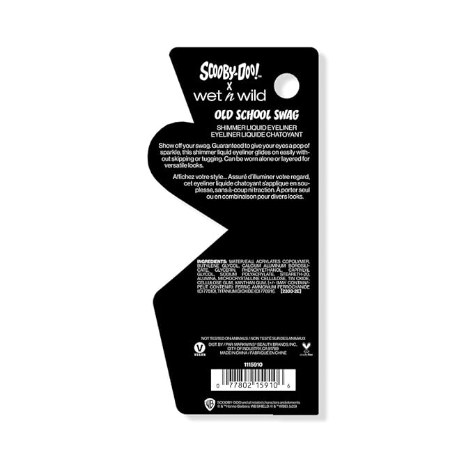 wet n wild Scooby Doo Old School Swag Shimmer Liquid Eyeliner – Glitter-Infused Formula for Bold Eye Looks, Easy Glide Precision Tip, Cruelty-Free & Vegan - Let’s Split Up