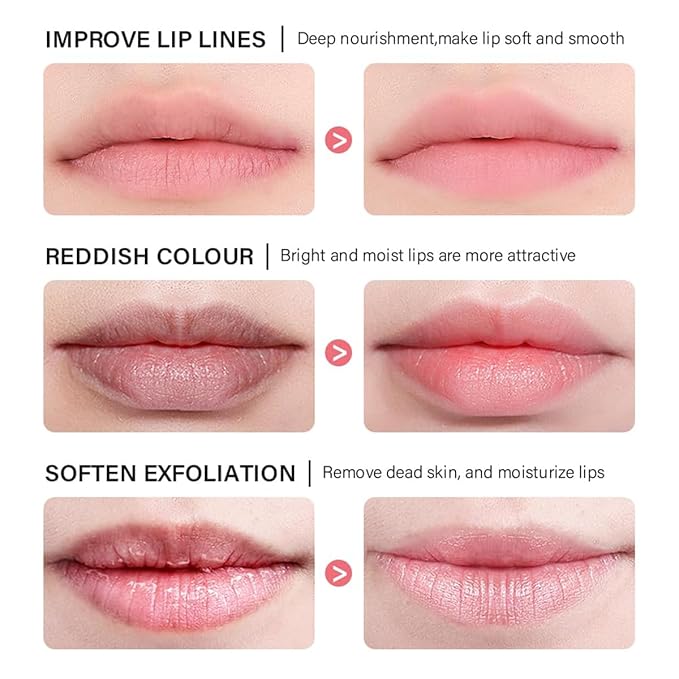 Hydrating Lip Sleeping Mask, Long Lasting Hydrating Night Lip Balms for Intensive Moisturizing and Care, Prevention Dry and Crack (GRAPEFRUIT) 0.7 OZ-VivaGrace Women