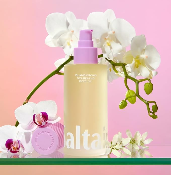 Saltair Body Oil. Luxurious Island Orchid After Shower and Bath Oil Moisturizer for Women. Botanical, Non-Greasy, and Well-Absorbing Lotion for Hydrating Dry Skin. 4oz Pump Bottle-VivaGrace Women