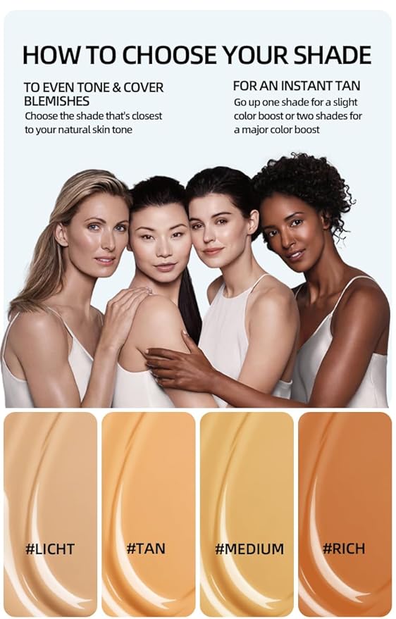 Body Perfector Cream,All-Over Complexion Perfector, Concealer Evens Skin Tone Sweat-Proof Non-fading Makeup, Long-Lasting CC Foundation, Waterproof Transfer-Resistant Skin Tint (MEDIUM)-VivaGrace Women