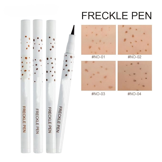 Freckle Pen 4 Colors Natural Freckle Pen Fake Freckle Pen Waterproof Long Lasting Soft Spots Natural Relaxing Sun Makeup (4PC)-VivaGrace Women