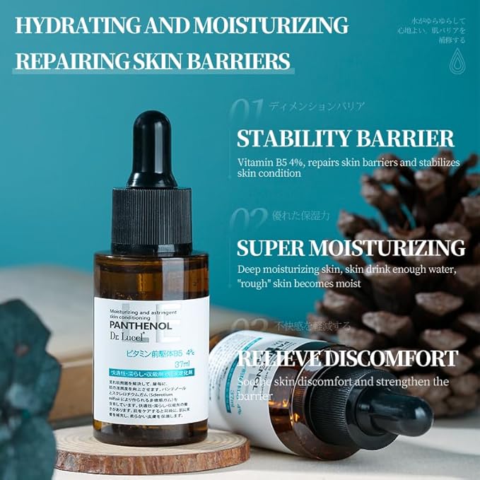 4% Vitamin B5 Face Serum 37ml / Niacinamide, Antioxidant, Reduces Wrinkles, Improves Elasticity,-VivaGrace Women