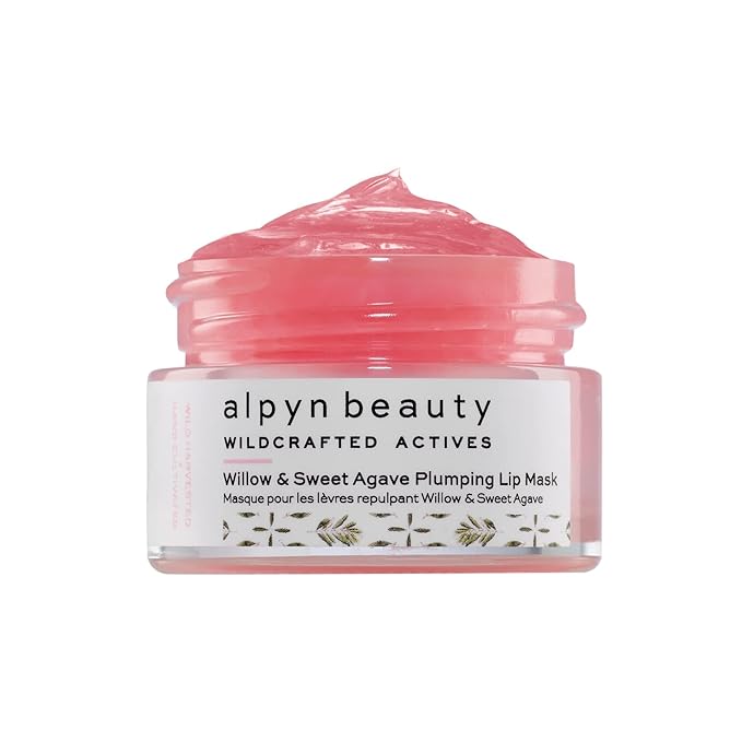 Alpyn Willow & Sweet Agave Plumping Lip Mask | Hydrating Daily Lip Mask Treatment For Fuller, Softer, Smoother & More Supple Lips | 0.35 oz / 10 g-VivaGrace Women