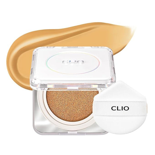 CLIO Kill Cover Founwear Cushion The Original – 20 Shades, Buildable Light to Medium Coverage, Natural Finish, Korean Makeup Foundation, Long-Lasting Skin Fit, 26W CHEESE-VivaGrace Women