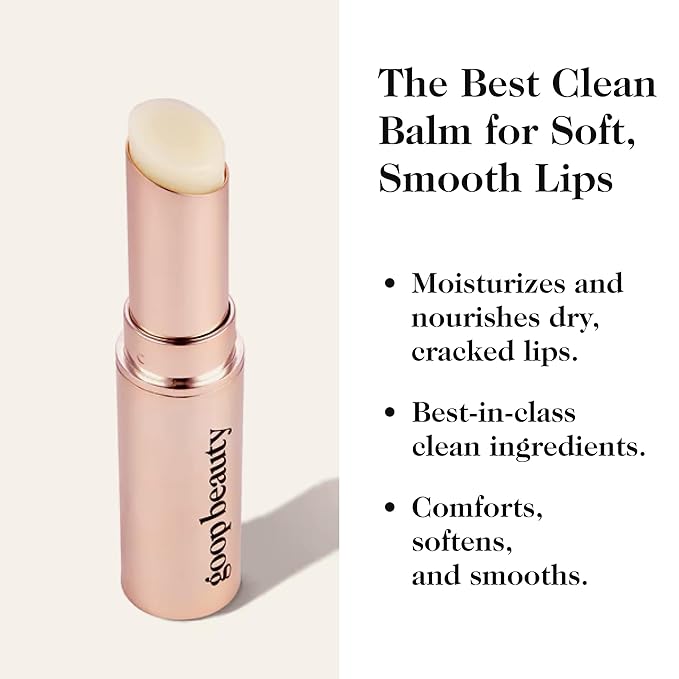 goop Beauty Lip Balm Pack of 2 | Moisturizing Lip Balm for Chapped, Cracked, & Dry Lips | Coconut Oil & Shea Butter | 0.16 oz Each-VivaGrace Women
