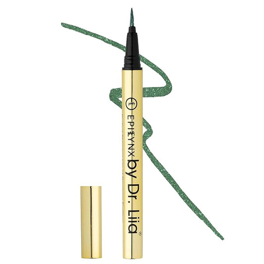 Waterproof Liquid Eyeliner - Smudge-Proof, Long-Lasting Vegan Liquid Eyeliner Pen with Precision Tip for Smooth Application, Gluten-Free, Hypoallergenic Eye Liner - 2mL Shimmer Spring Green-VivaGrace Women