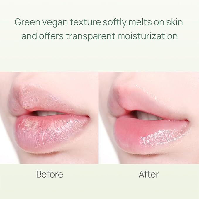 YNM Fresh Green Lip Balm 4g, Certified Vegan, Non-Sticky Sleep Lip Mask, k-beauty, Made in Korea, Irrtation index of 0.000, Super centella complex, Centella asiatica extract-VivaGrace Women