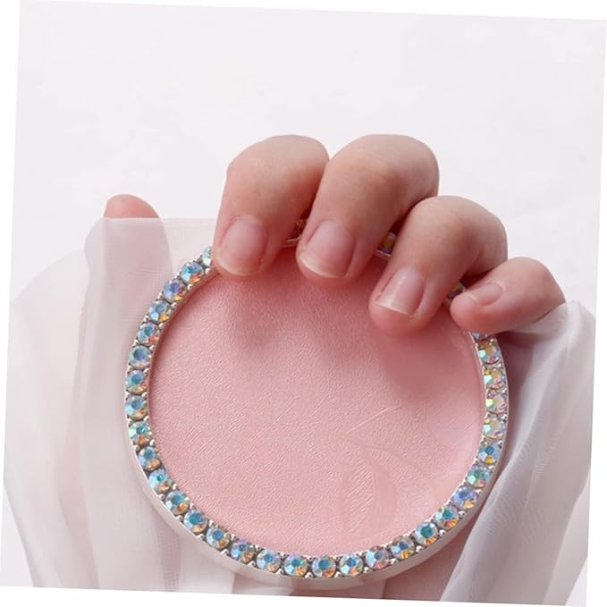 Nail Art Palette, Nail Charm Display Stand Painting Color Mixing Tray Makeup Mixing Plate, Pink-VivaGrace Women
