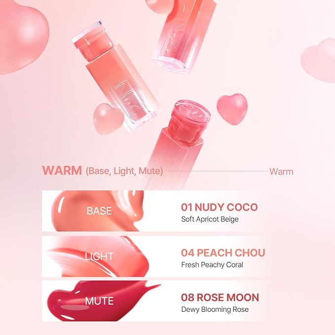 2aN Glaze Bouncing Tint – Lightweight, Moisturizing Lip Tint with High-Shine Finish, Smooth, Light Plumping, Comfortable Wear, Korean Makeup (Peach Chou, 0.16 oz)-VivaGrace Women