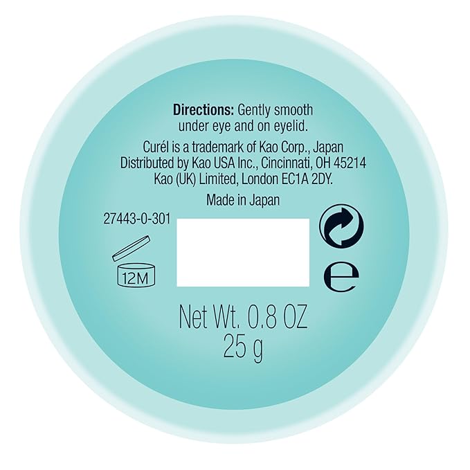 Curel Japanese Skin Care Moisturizer Repair Eye Cream, Under Eye Cream for Dry, Sensitive Skin, Fragrance Free & pH Balanced, 0.8 Oz-VivaGrace Women