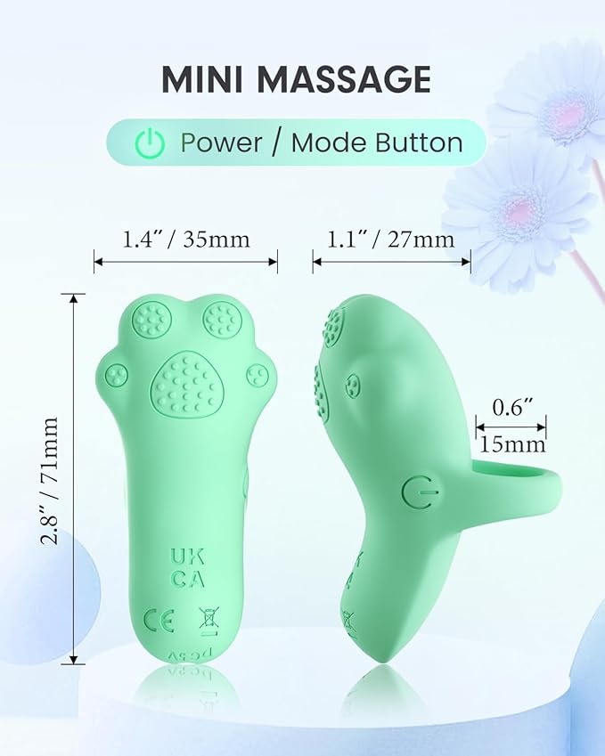 Portable Mini Facial Massage Ball, Waterproof Rechargeable Powerful Multifunctional Eye Face Finger Massager (Green)-VivaGrace Women