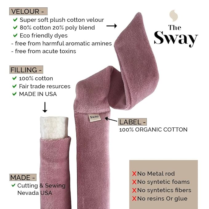 Hair Curling Ribbon Wrap: The Original Sway Heatless Curling Ribbons | Luxe Velour | Mane Label Hair Co. (Black)