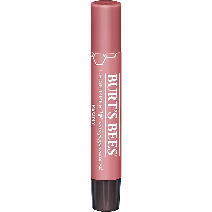 Burt's Bees Shimmer Lip Tint Set, Tinted Lip Balm Stick, Moisturizing for All Day Hydration with Natural Origin Glowy Pigmented Finish & Buildable Color, Peony (4-Pack)-VivaGrace Women