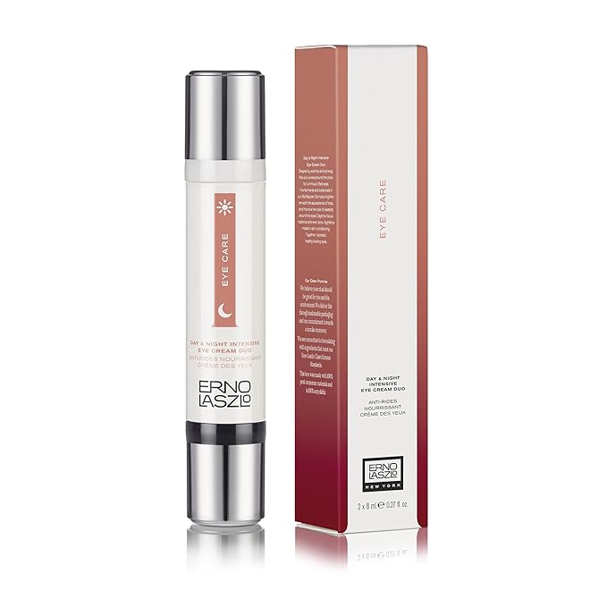 Erno Laszlo Day & Night Anti-Wrinkle Intensive Eye Cream, Mature Skincare, Anti-Aging Eye Cream Helps with Dark Circles, Fine Lines, Crow’s Feet, 2 x 0.27 Fl. Oz.-VivaGrace Women