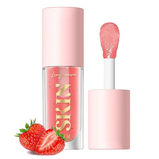 LANGMANNI Moisturizing Lip Oil,No-Sticky Lip Gloss Lip Balm Lip Care,Fruit Flavoured Lip Oil For Dry Lip's Moisturizing Hydrating And Nourishing ((Strawberry))-VivaGrace Women