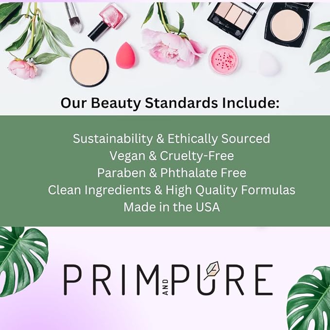 Prim and Pure Mineral Gift Set with Unicorn Mirror| Perfect for Play Dates & Birthday Parties | Kids Eyeshadow Makeup – Mineral Blush | Organic & Natural Makeup Kit for Kids| Made in USA (Purple)-VivaGrace Women