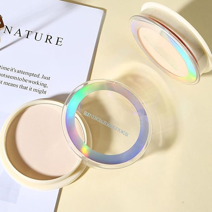 Oil Control Face Pressed Powder, Ultra-Fine Lightweight Face Powder, Soft-focus Matte Finish, Sheer Coverage, Lasting Oil Control, Natural (03#)-VivaGrace Women